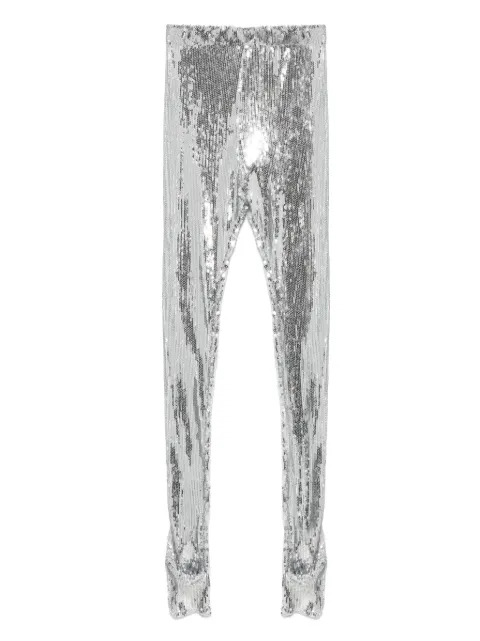 Fiorucci pantalones bordados con lentejuelas