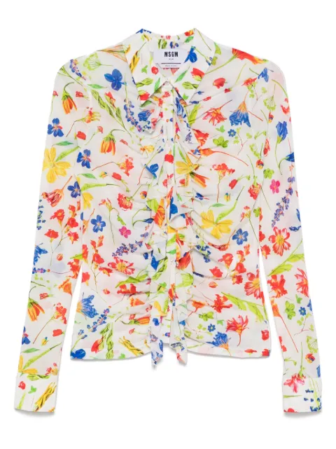 MSGM chemise à fleurs