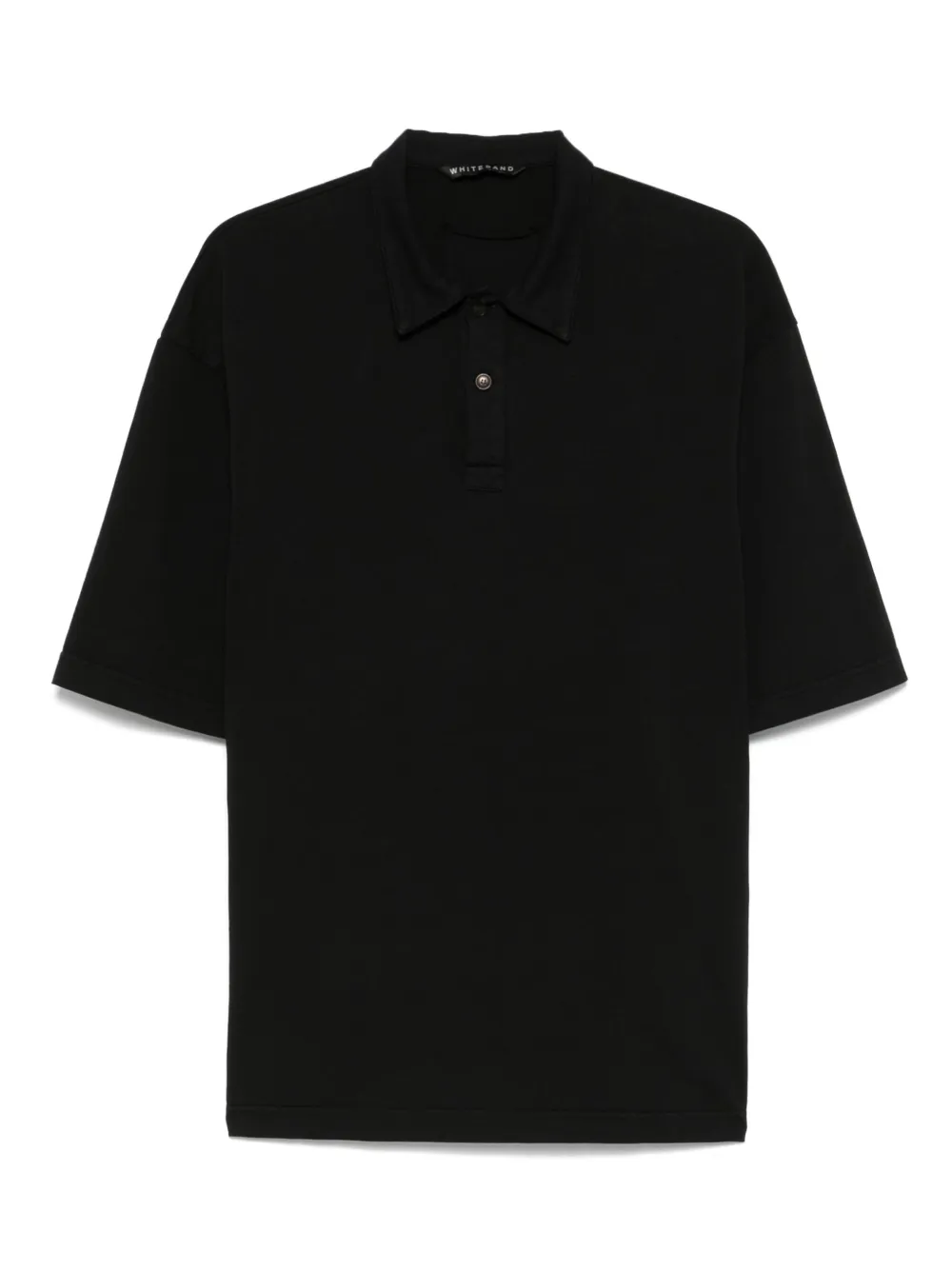 White Sand cotton polo shirt | Black | Image 1