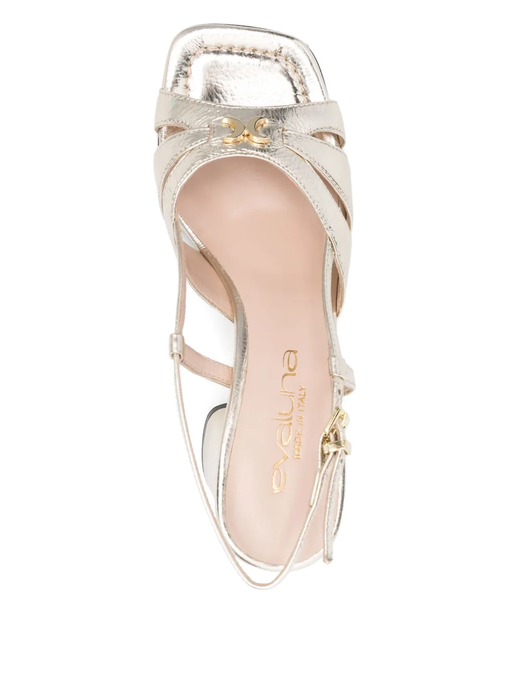Evaluna 70mm metallic-effect sandals Gold