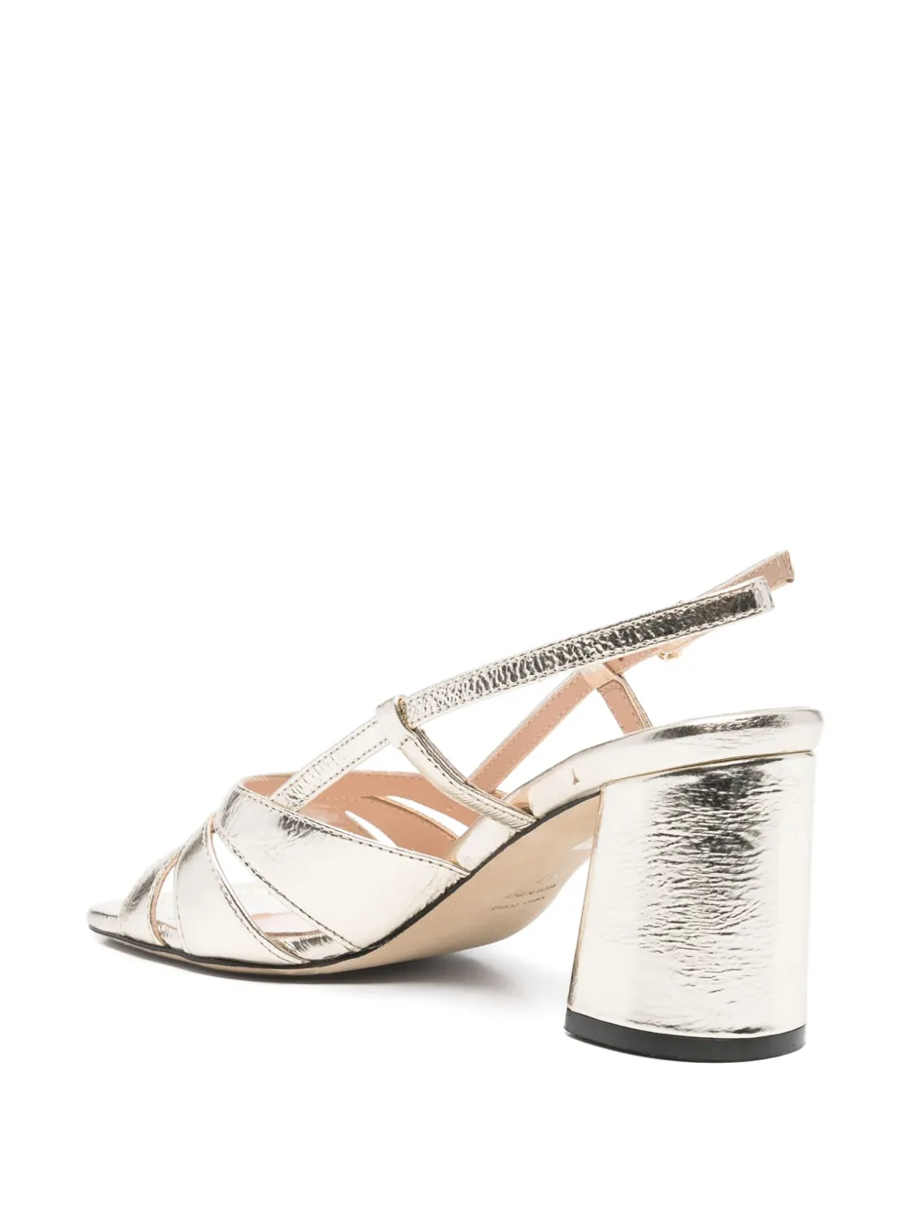 Evaluna 70mm metallic-effect sandals Gold