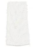 MSGM fringe-detail midi skirt - White