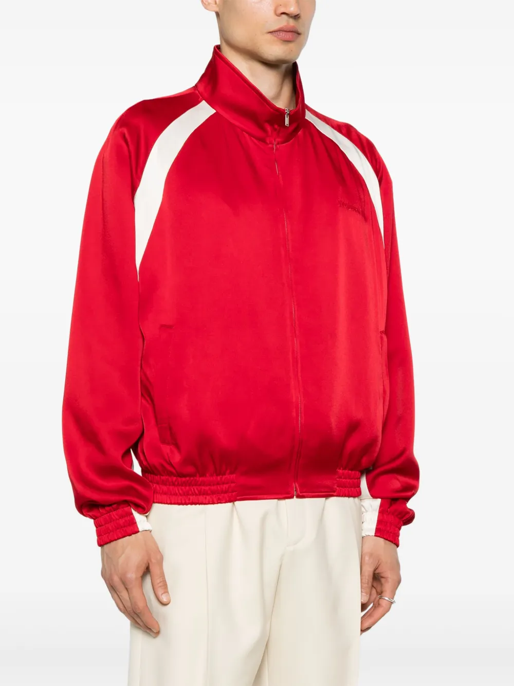 Saint Laurent Sweater met geborduurd logo Rood