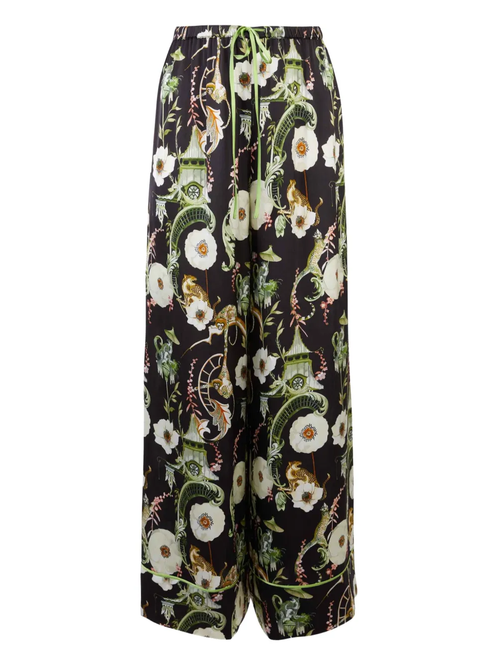 Temperley London Aphrodite パジャマパンツ - ブラック Temperley London Aphrodite パジャマパンツ - ブラック