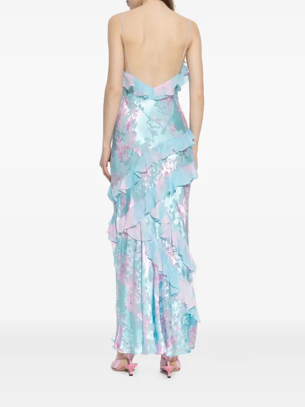 long blue hoco dress Aurela Floral Cotton Midi Dress Chapparal Blue / 6 main image 1