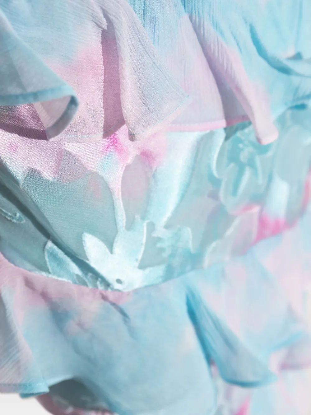 LoveShackFancy Maxi-jurk met ruches Blauw