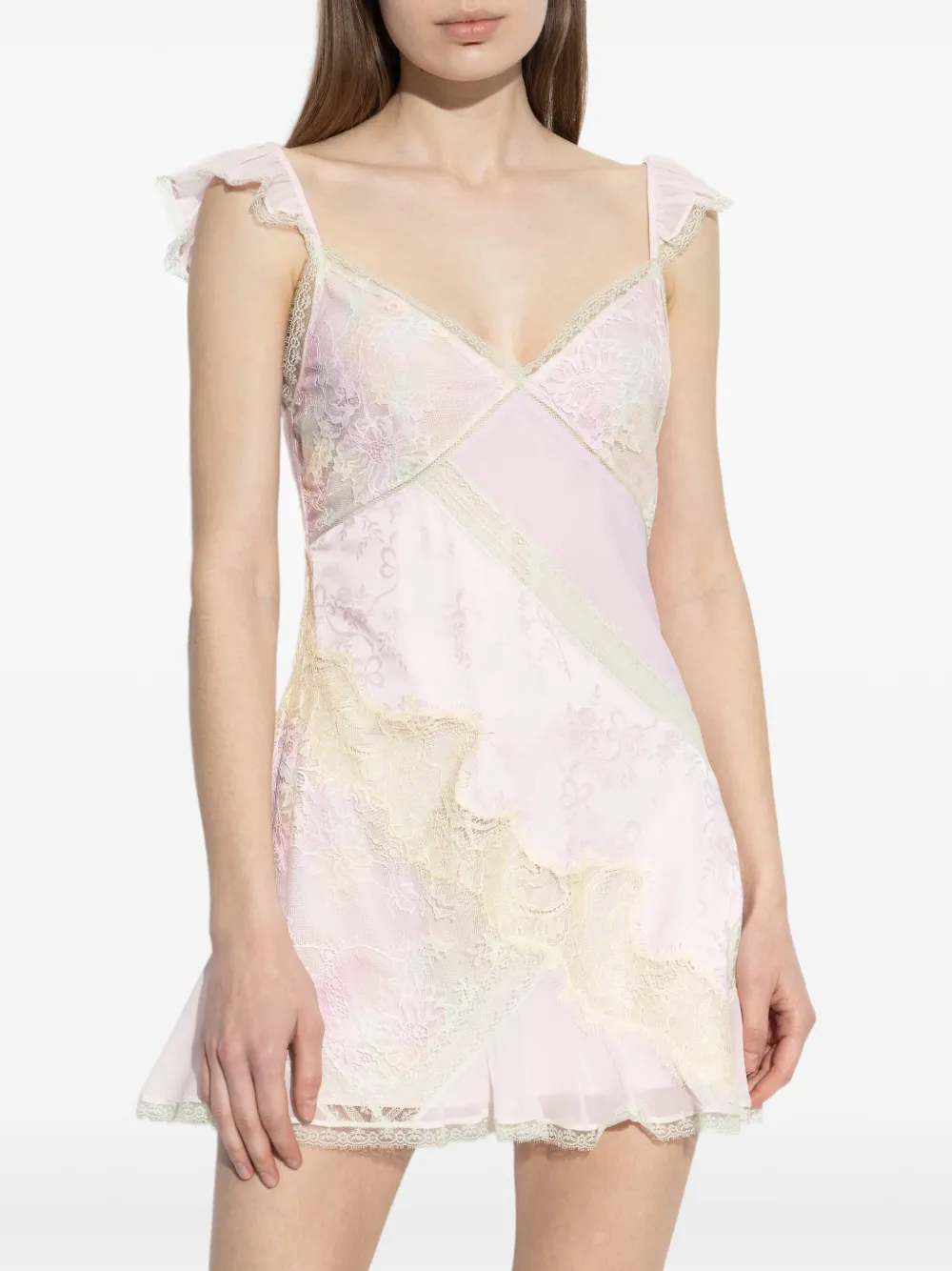 LoveShackFancy Zijden jurk Roze