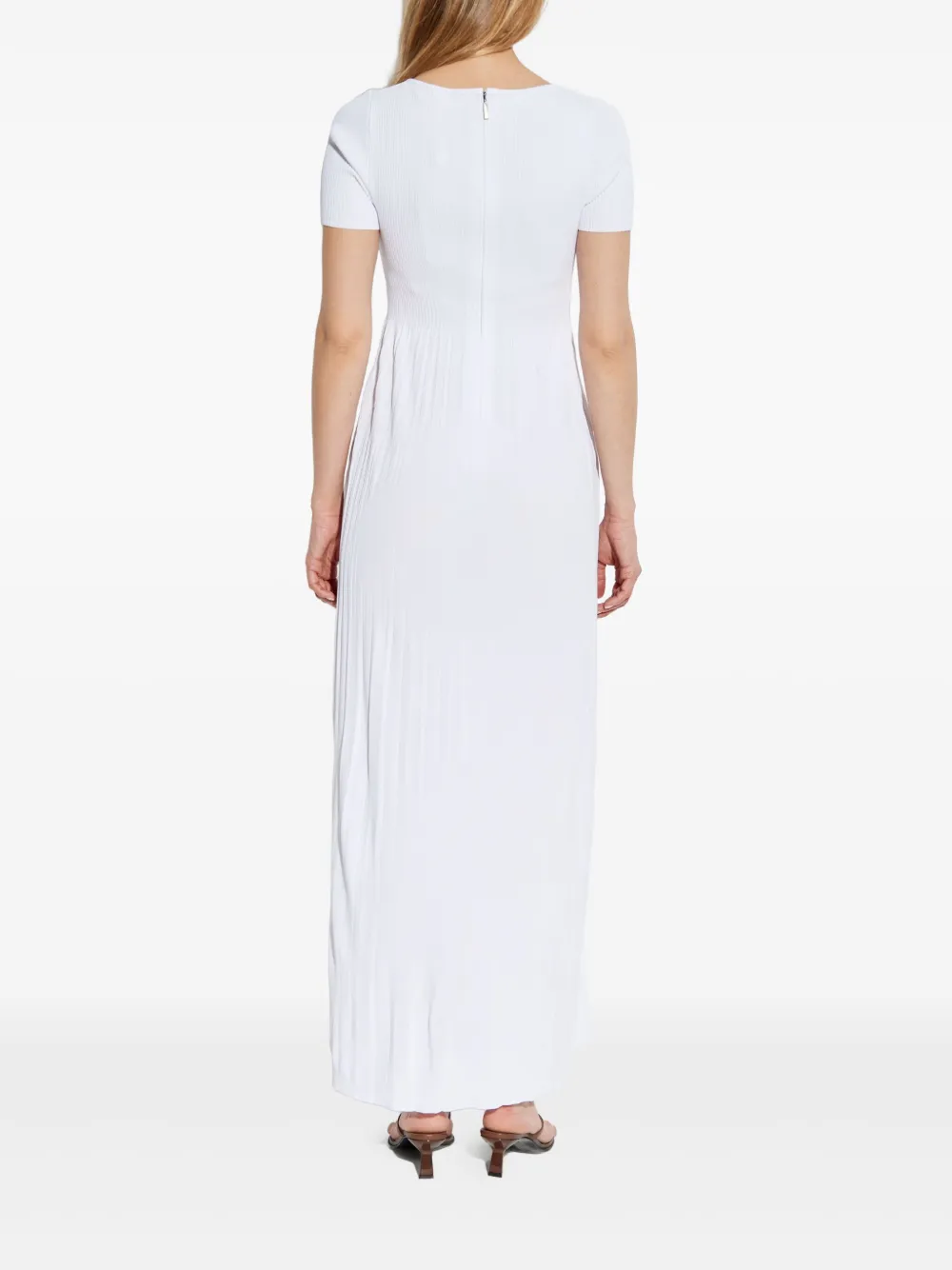 Michael Kors Geribbelde midi-jurk Wit