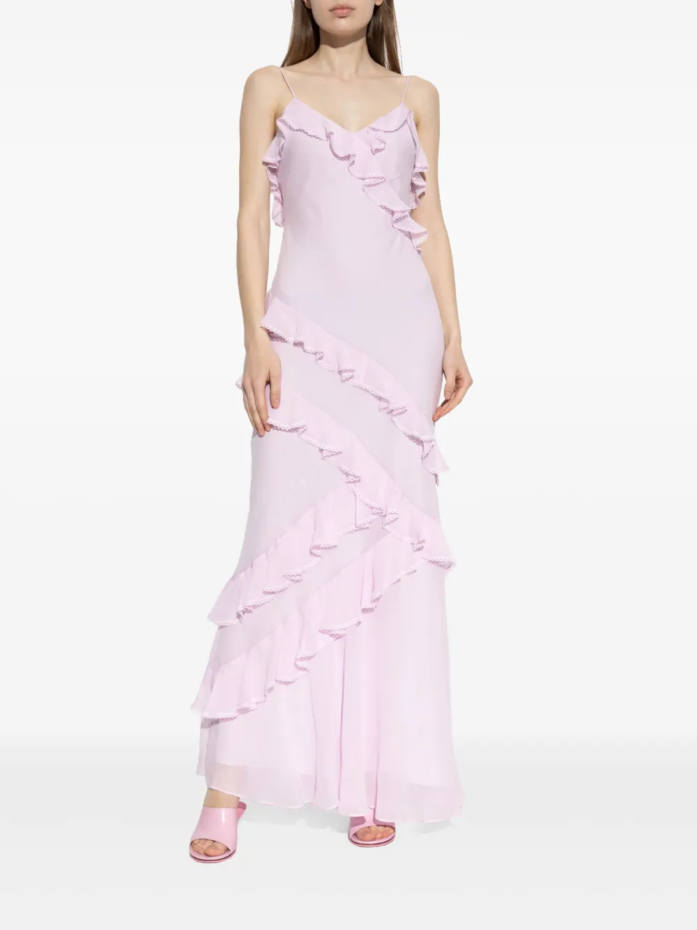 LoveShackFancy Rialto maxi-jurk Roze