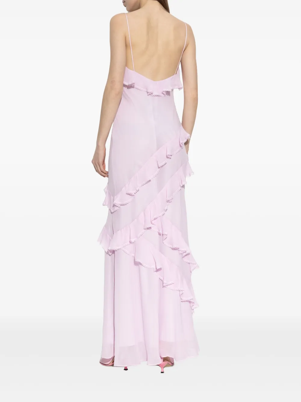 LoveShackFancy Rialto maxi-jurk Roze