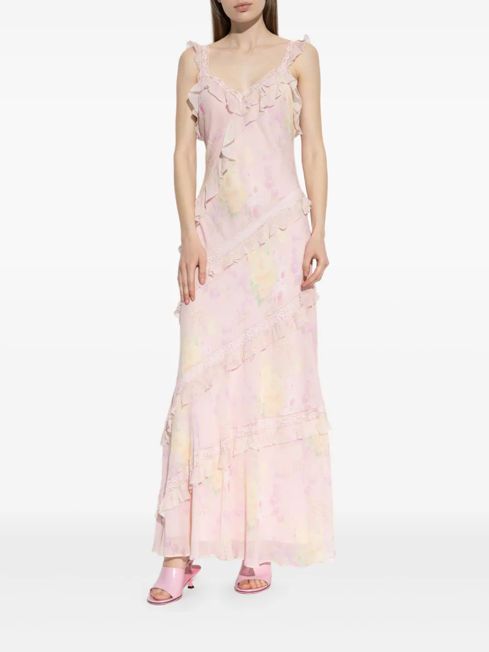 LoveShackFancy Radiance maxi-jurk Roze