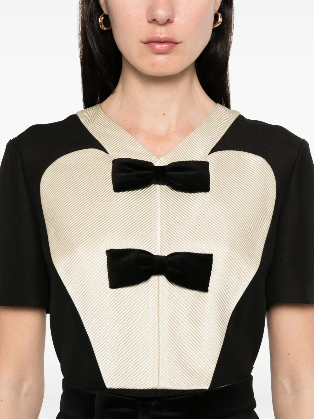 Valentino Garavani Midi-jurk met strik-detail Zwart