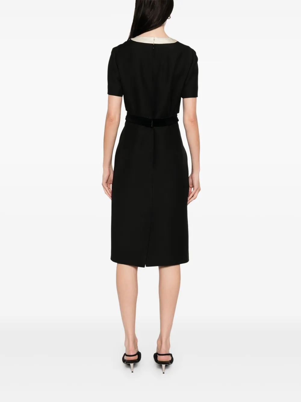 Valentino Garavani Midi-jurk met strik-detail Zwart