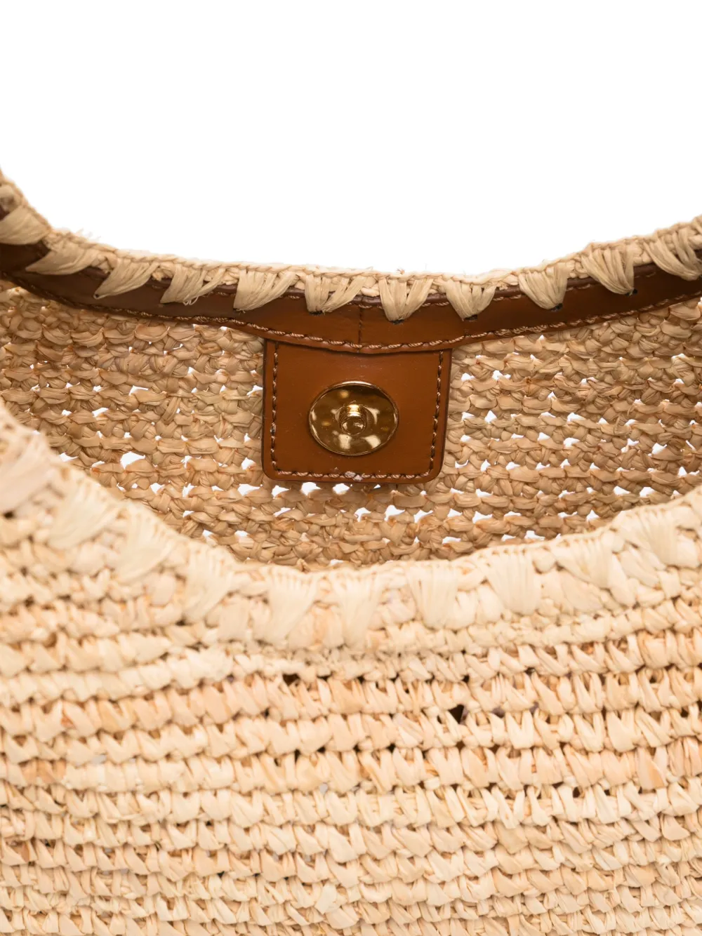 Staud Moon Raffia Tote Bag Natural Fringe In Neutrals