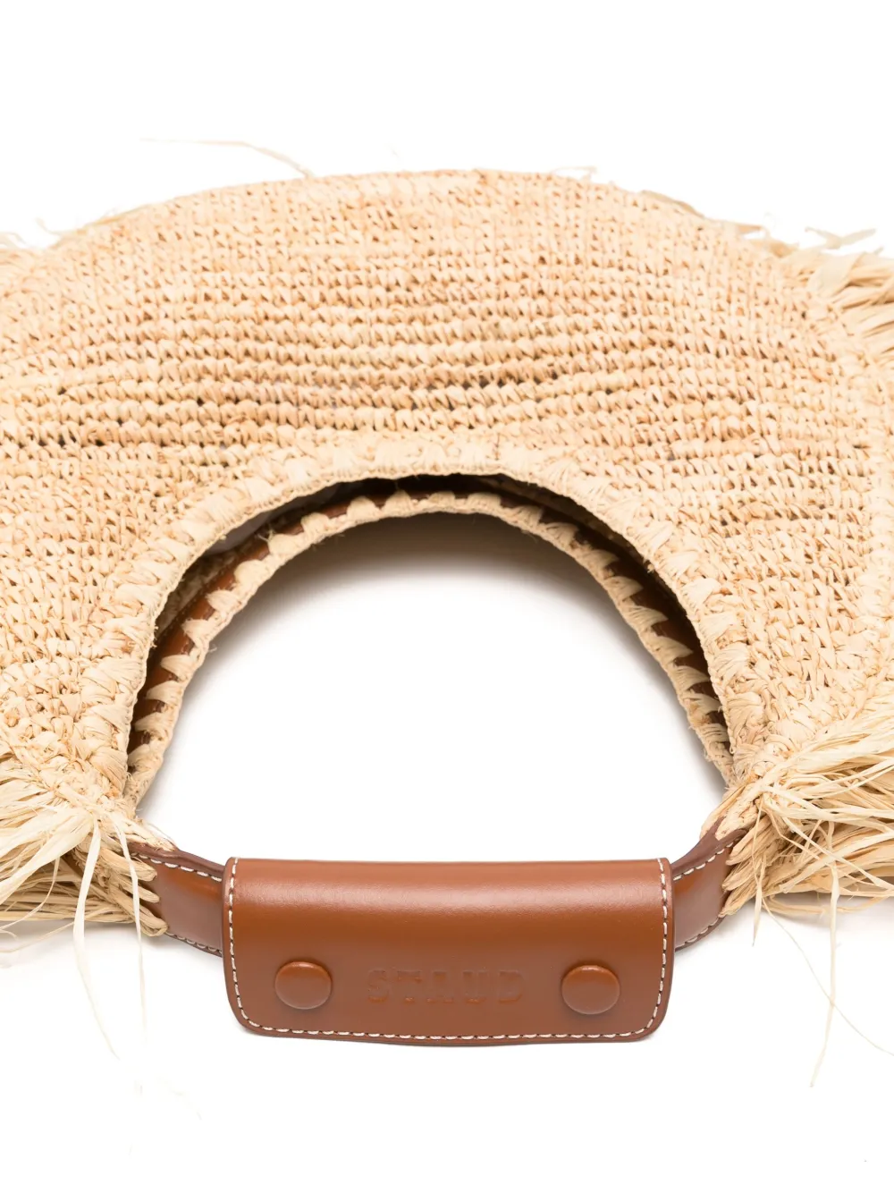 Staud Moon Raffia Tote Bag Natural Fringe In Neutrals