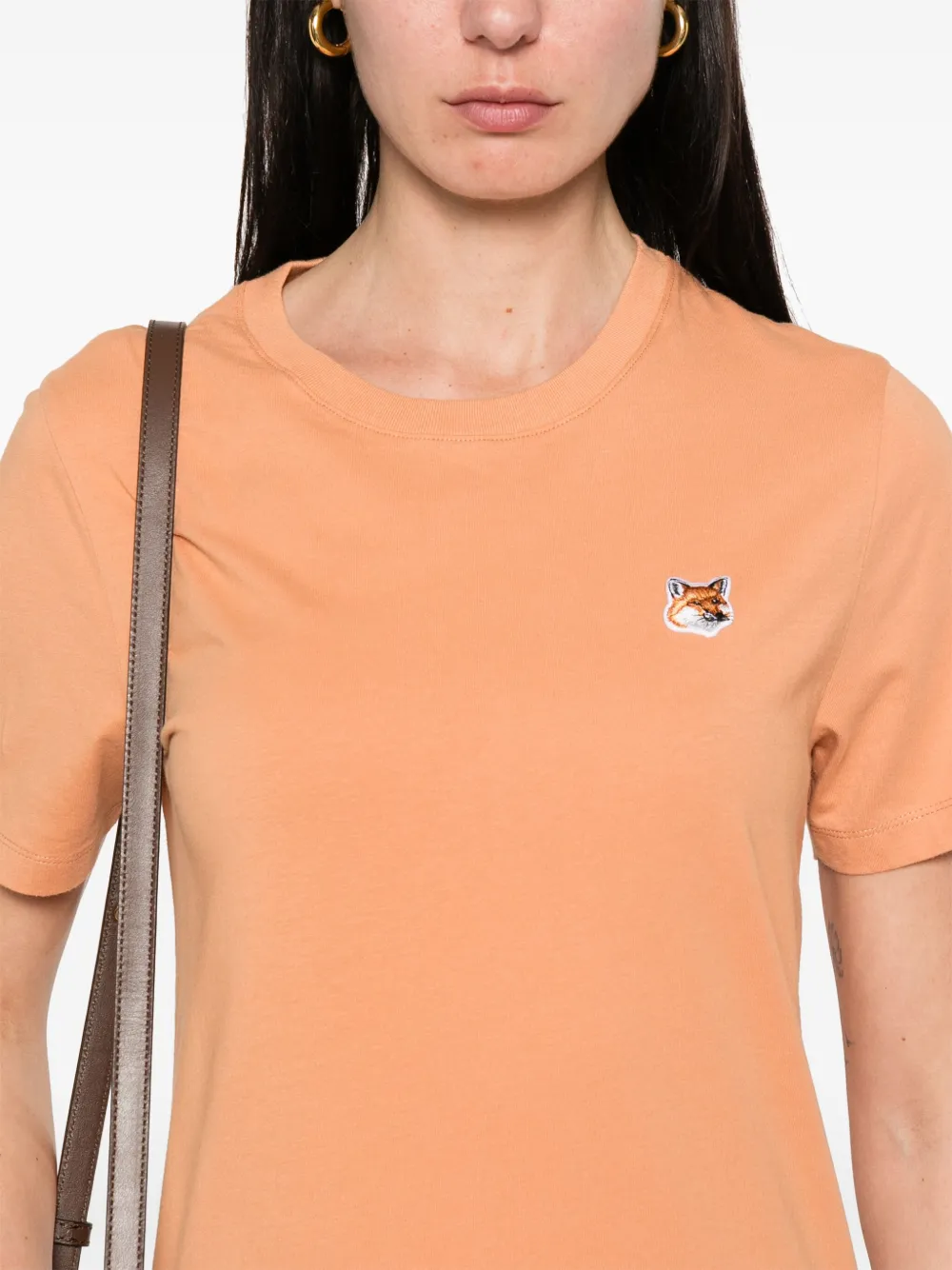 Shop Maison Kitsuné Fox Head Patch T-shirt In Neutrals