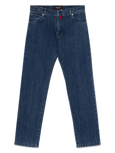Kiton jeans con parche del logo