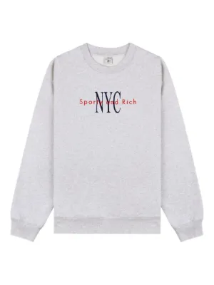 SPORTY & RICH グレースウェット Sporty & Rich ロゴ スウェットシャツ | グレー | FARFETCH JP
