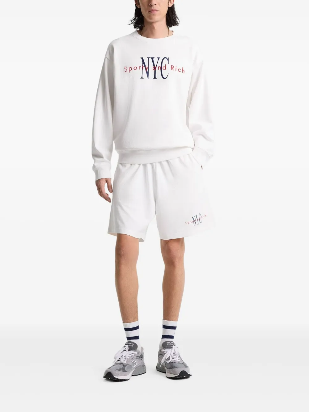 Sporty & Rich Katoenen sweater Wit