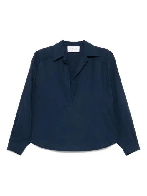 Kaos blouse à col pointu - Bleu - kaos - Modalova