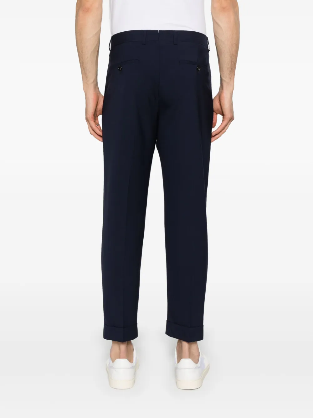 BE ABLE Broek met geplooid detail Blauw