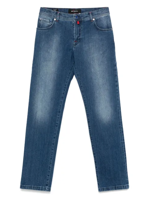 Kiton jeans con parche del logo