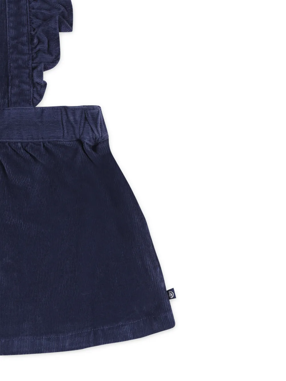 Petit Bateau Mouwloze fluwelen jurk Blauw