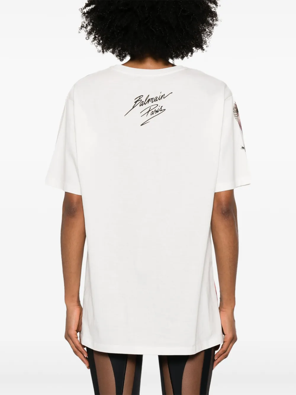 Balmain T-shirt met print Wit