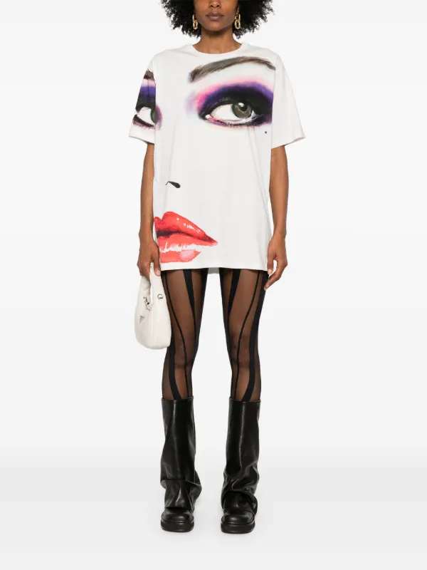 Balmain face-print T-shirt | White | FARFETCH