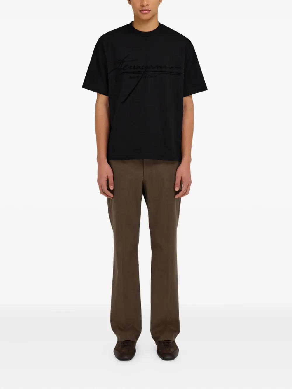 Ferragamo logo-print T-shirt - Zwart