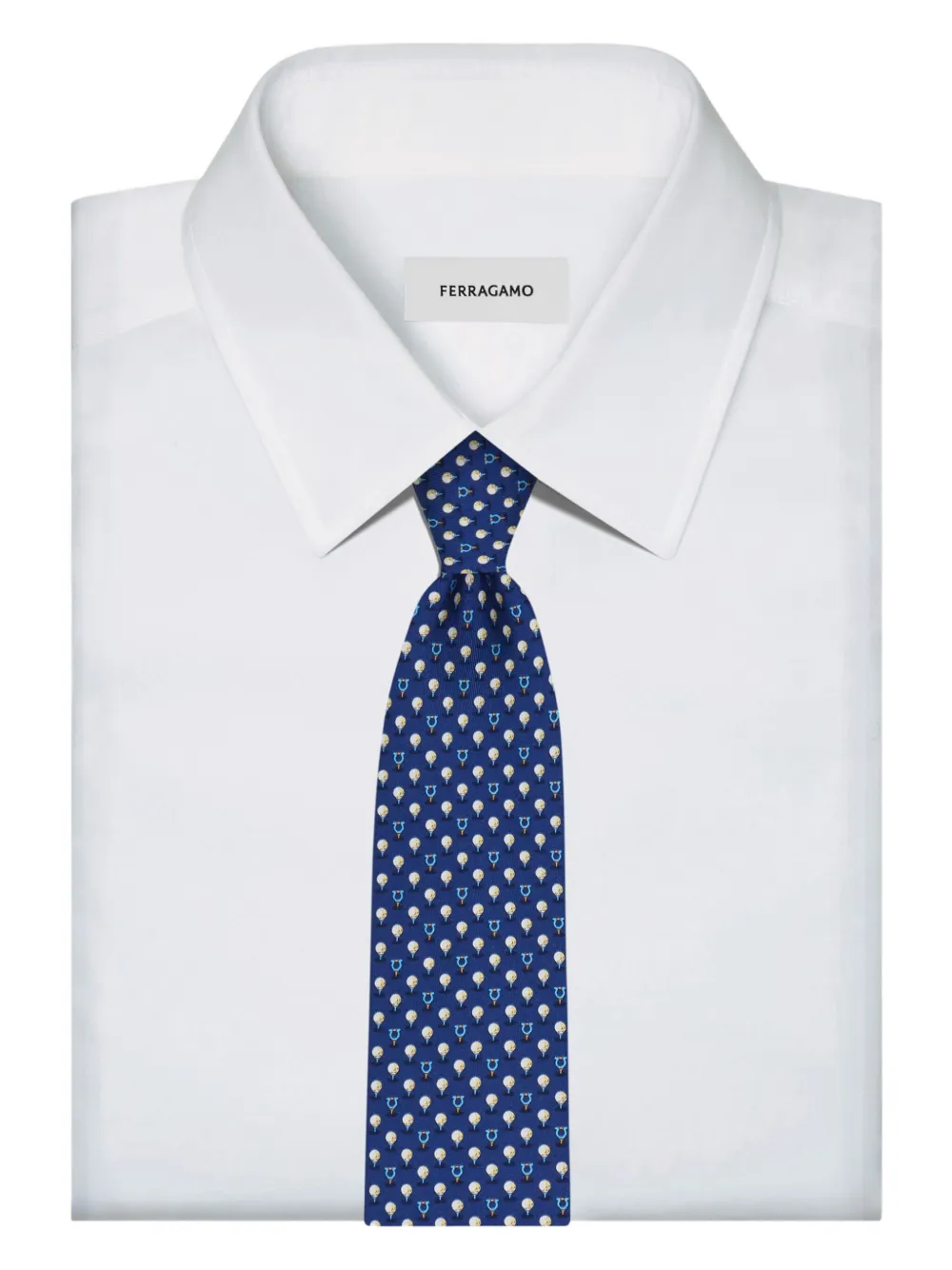Ferragamo Gancini-patterned Silk Tie