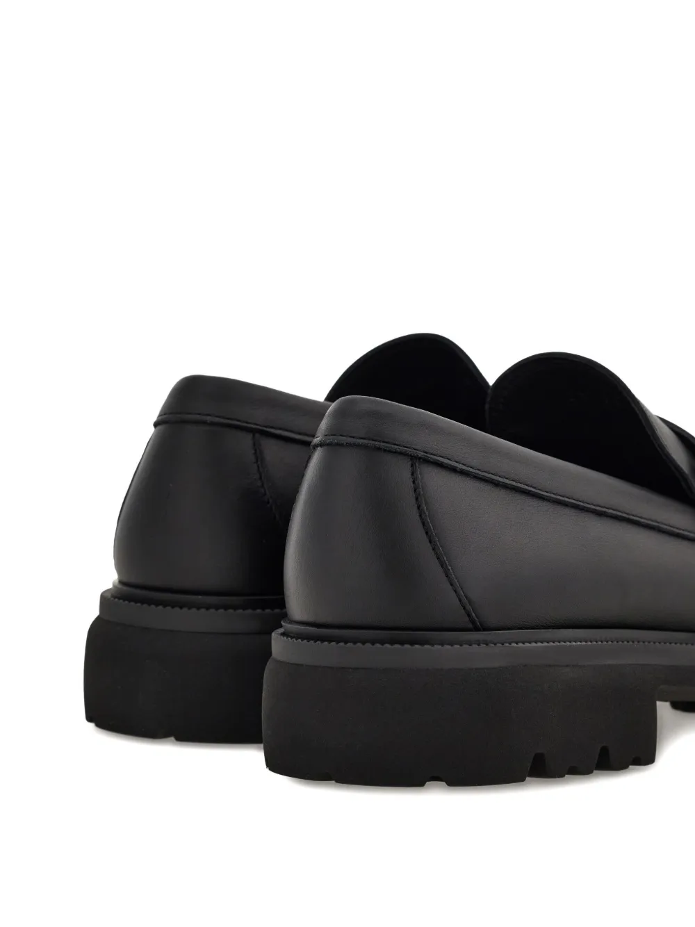 Ferragamo Gancini leather loafers Black
