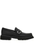 Ferragamo Gancini leather loafers - Black