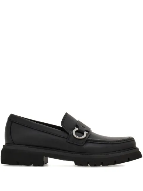 Ferragamo Gancini leather loafers