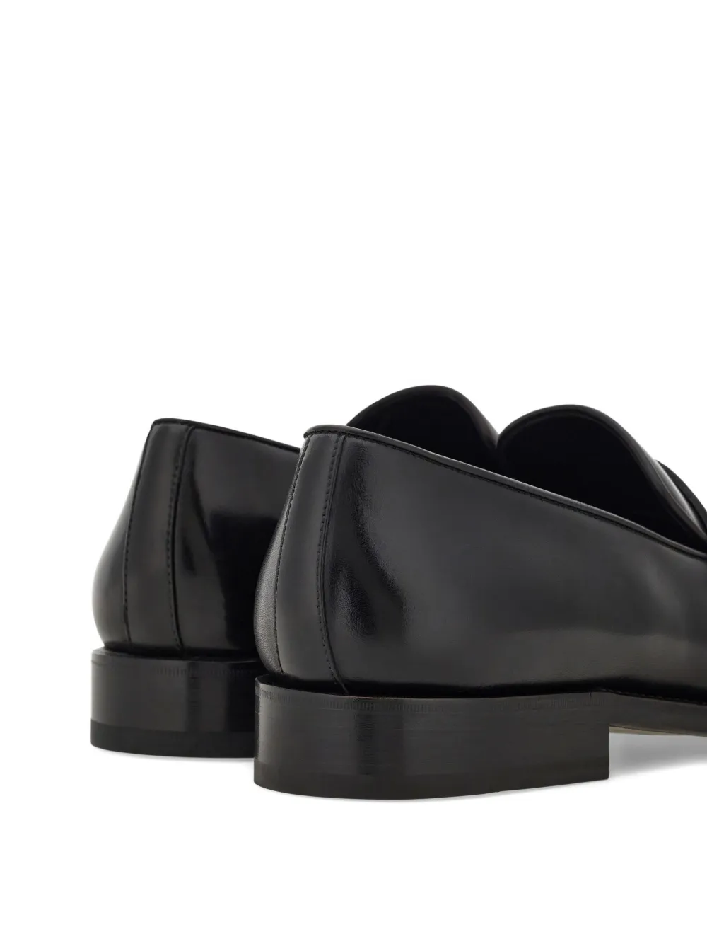 Ferragamo leather loafers Black