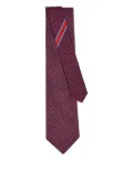 Ferragamo graphic-pattern silk tie - Blue
