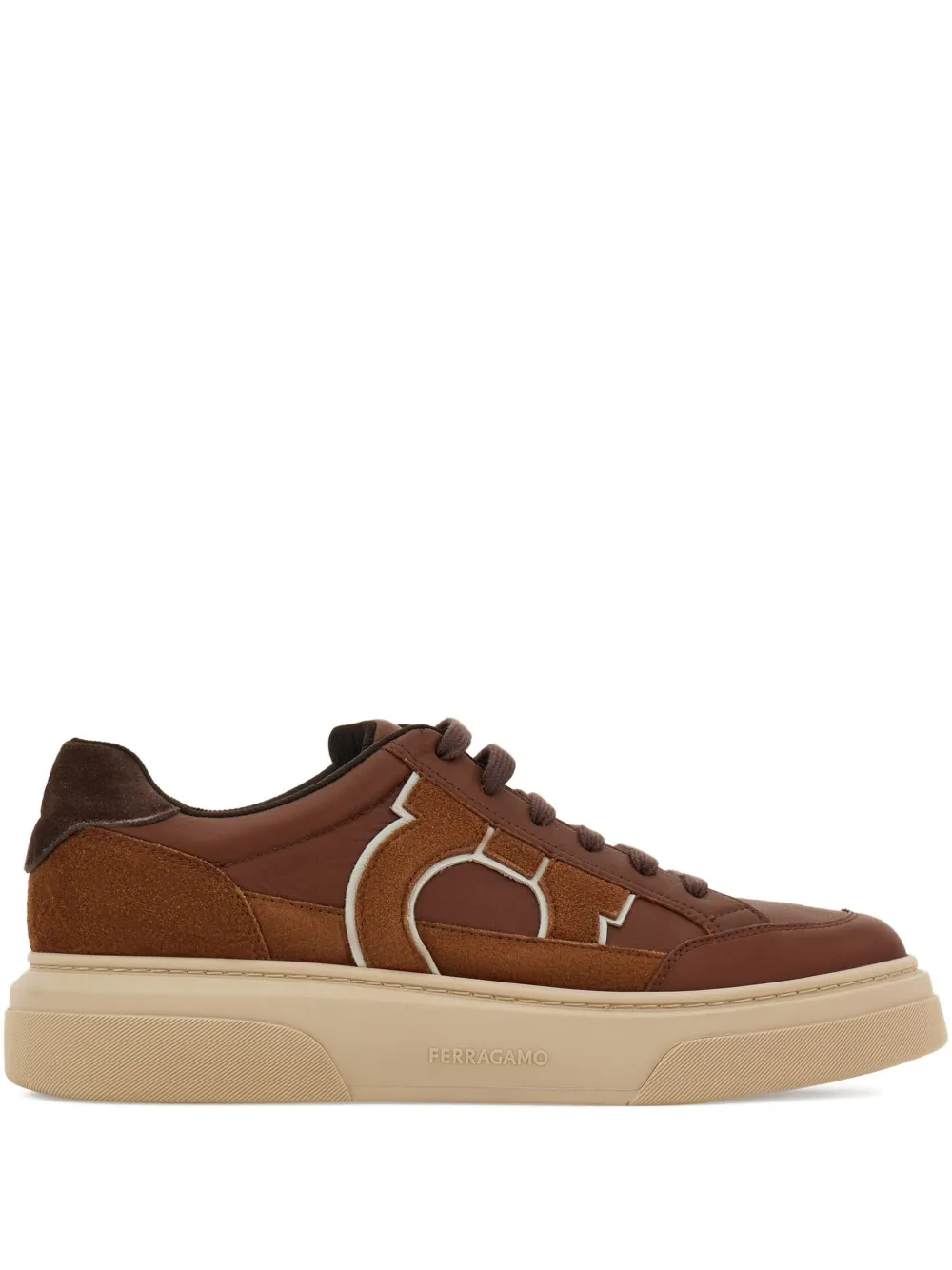 Ferragamo Leren sneakers Bruin