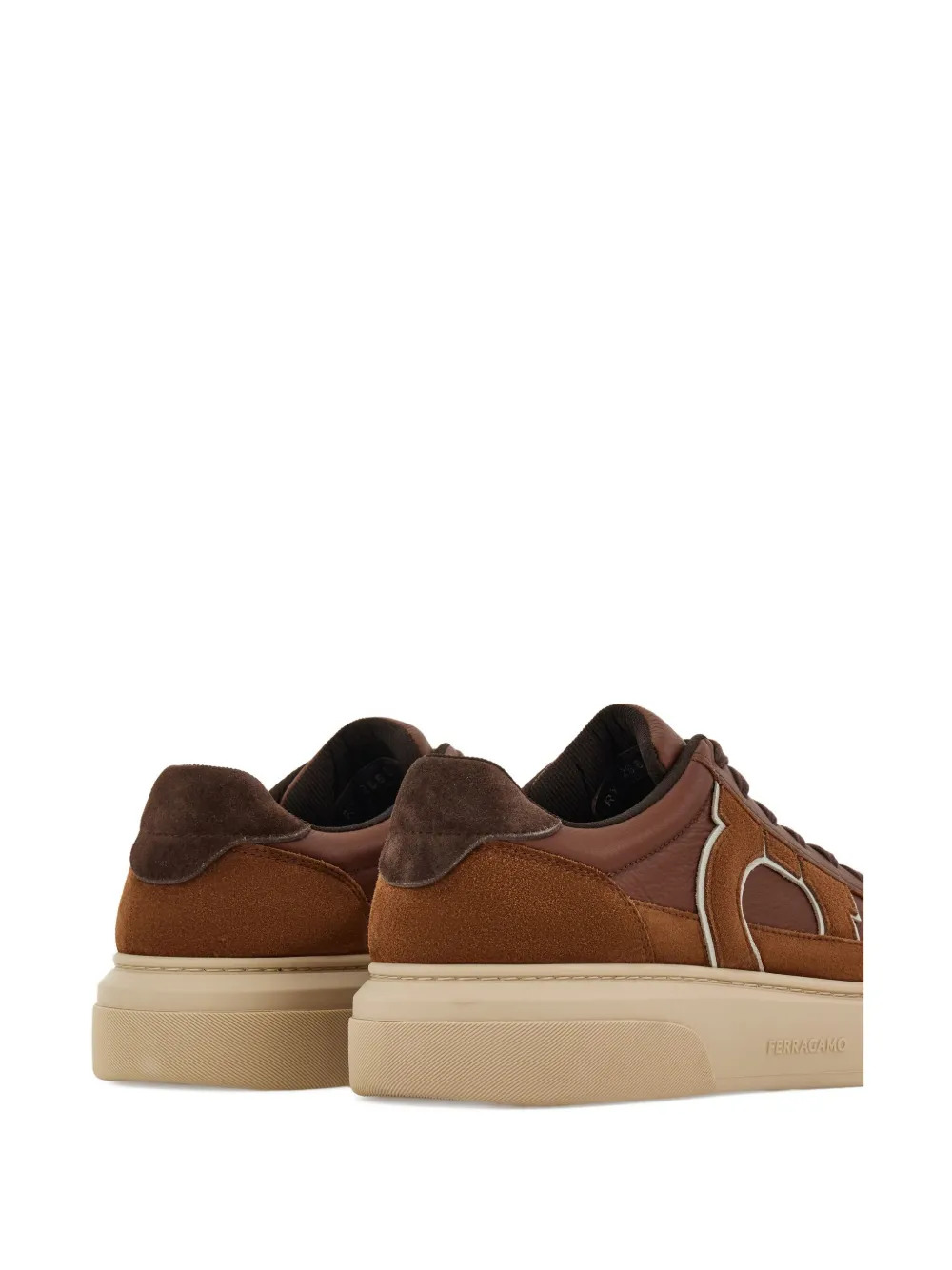 Ferragamo Leren sneakers Bruin