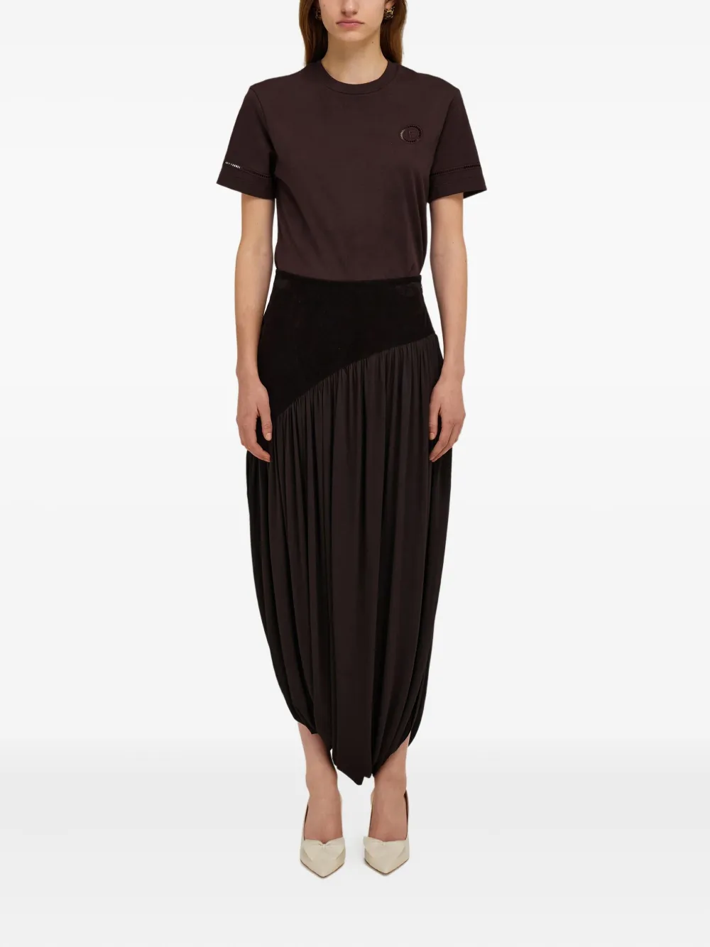 Ferragamo stretch draped skirt - Bruin