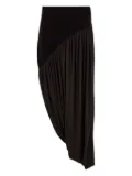 Ferragamo stretch draped skirt - Brown