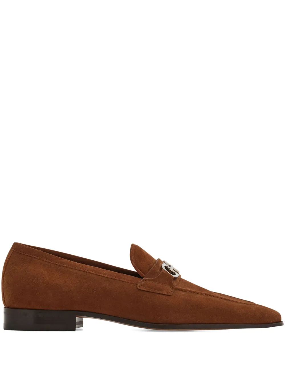 Ferragamo Gancini suede loafers Brown