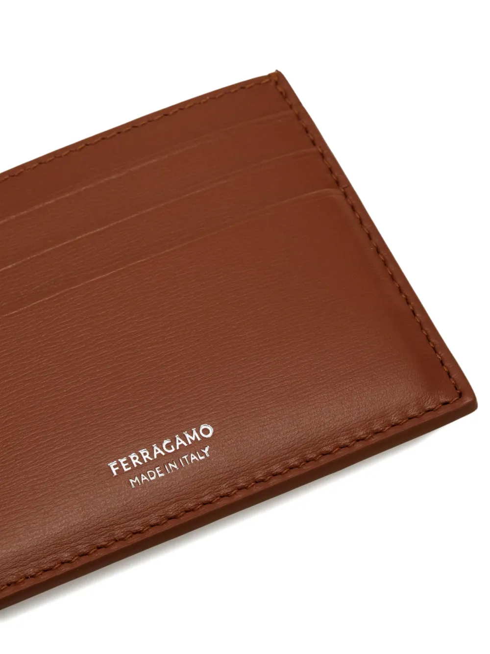 Ferragamo Leren pasjeshouder Bruin