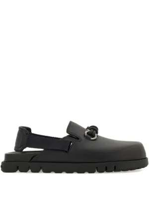 Prada buckle-fastening open-toe Sandals | Black | FARFETCH IN