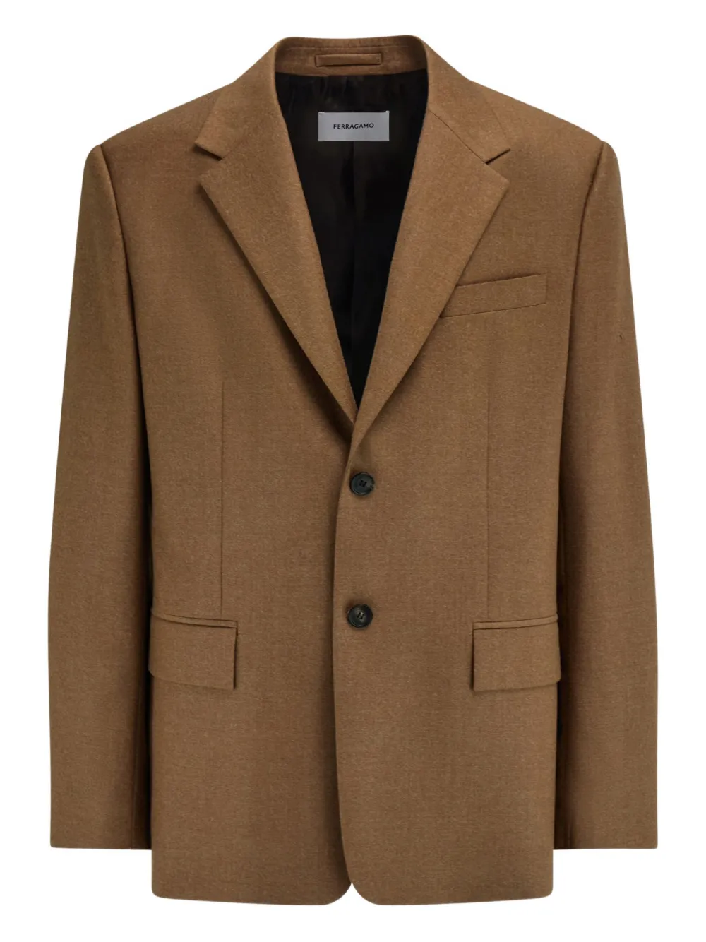 Ferragamo Blazer met enkele rij knopen Bruin