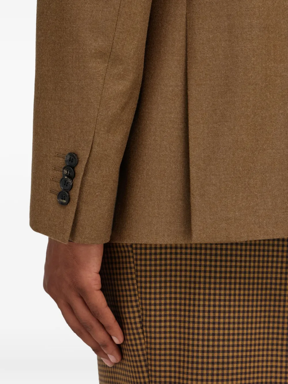 Ferragamo Blazer met enkele rij knopen Bruin