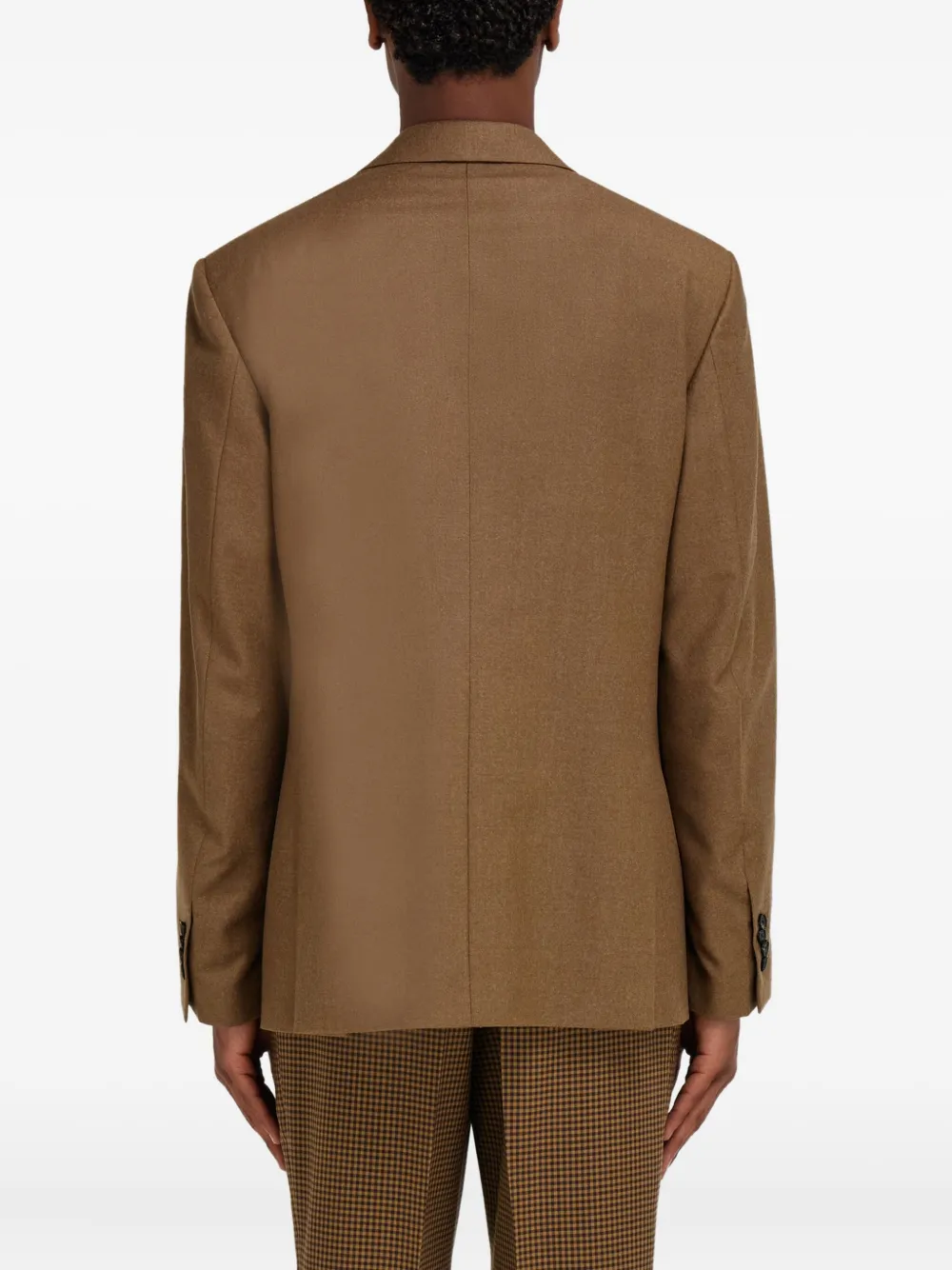 Ferragamo Blazer met enkele rij knopen Bruin