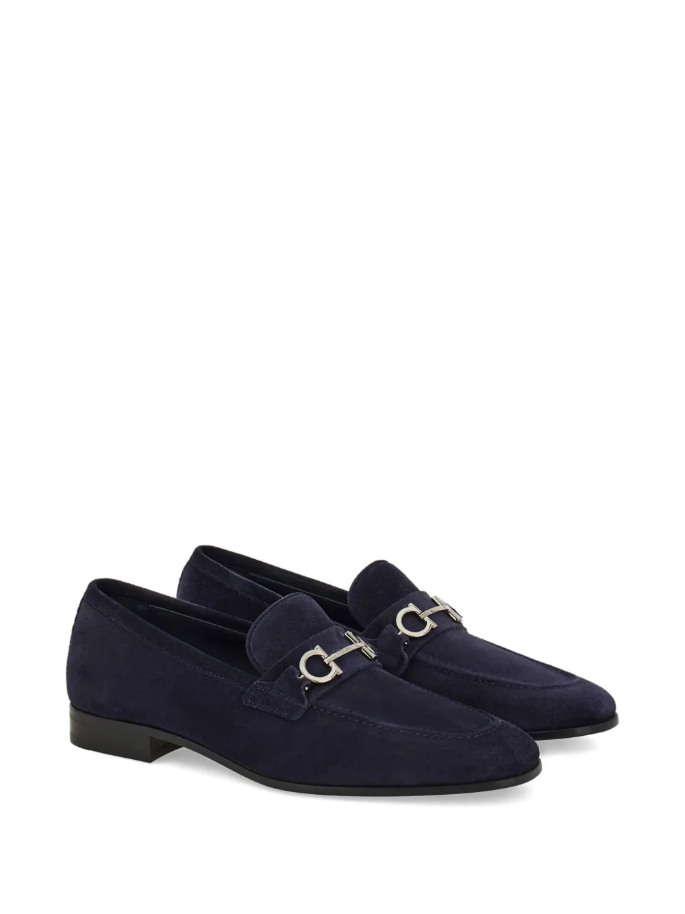 Ferragamo Gancini suede loafers Blue
