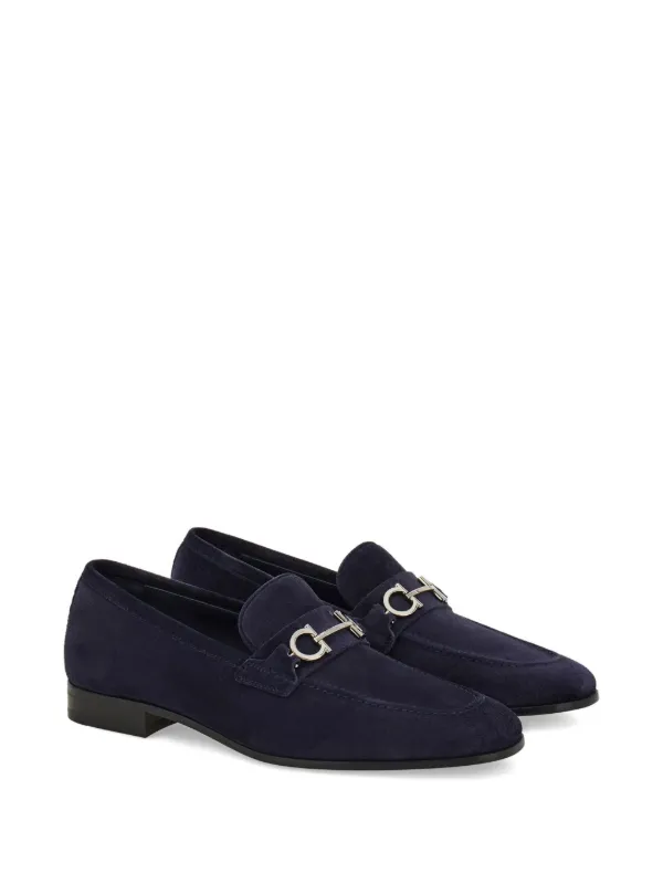Ferragamo ガンチーニ スエード ローファー | ブルー | FARFETCH JP