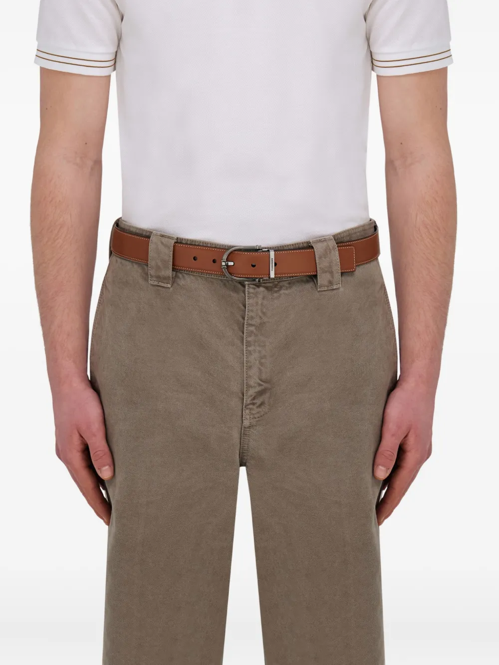 Ferragamo Omkeerbare riem Bruin