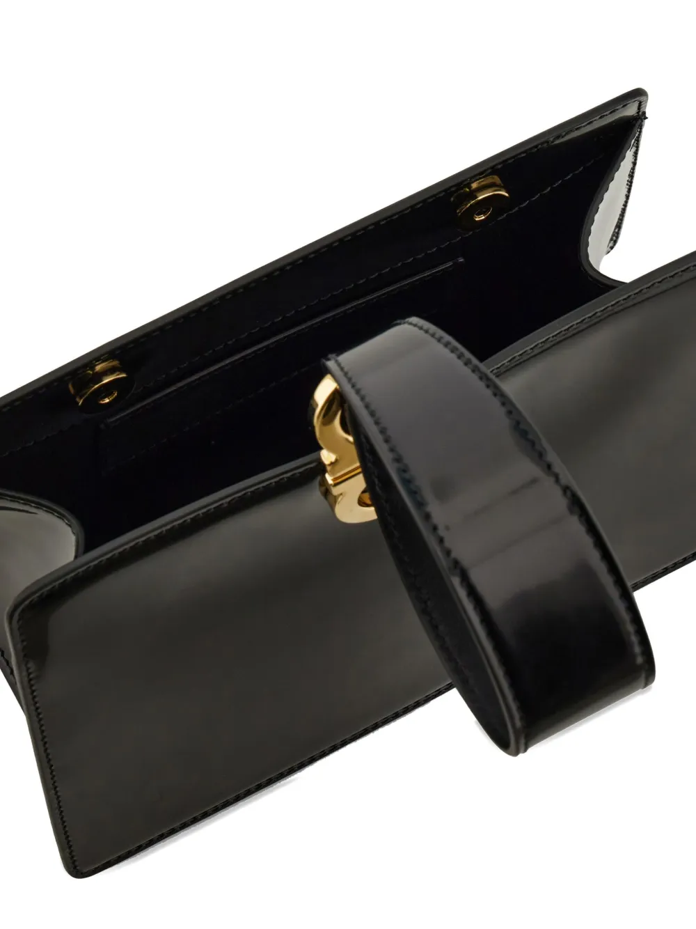 Ferragamo Geometrische leren handtas Zwart